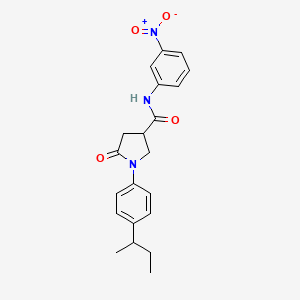 molecular formula C21H23N3O4 B4015164 1-[4-(butan-2-yl)phenyl]-N-(3-nitrophenyl)-5-oxopyrrolidine-3-carboxamide 