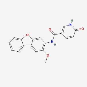 molecular formula C19H14N2O4 B4015192 N-(2-methoxydibenzo[b,d]furan-3-yl)-6-oxo-1,6-dihydropyridine-3-carboxamide 