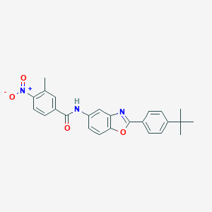molecular formula C25H23N3O4 B401525 N-[2-(4-tert-butylphenyl)-1,3-benzoxazol-5-yl]-3-methyl-4-nitrobenzamide 
