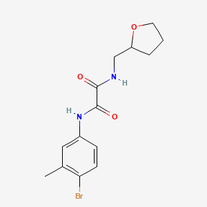 molecular formula C14H17BrN2O3 B4015404 N-(4-bromo-3-methylphenyl)-N'-(tetrahydrofuran-2-ylmethyl)ethanediamide 