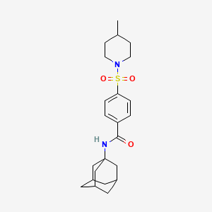 molecular formula C23H32N2O3S B4015437 N-(ADAMANTAN-1-YL)-4-[(4-METHYLPIPERIDIN-1-YL)SULFONYL]BENZAMIDE 