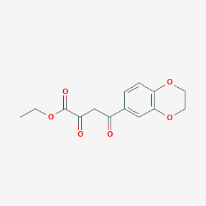 molecular formula C14H14O6 B4015593 ethyl 4-(2,3-dihydro-1,4-benzodioxin-6-yl)-2,4-dioxobutanoate 