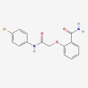 molecular formula C15H13BrN2O3 B4015671 2-[2-(4-bromoanilino)-2-oxoethoxy]benzamide 