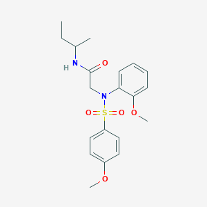 molecular formula C20H26N2O5S B4015788 N-butan-2-yl-N~2~-(2-methoxyphenyl)-N~2~-[(4-methoxyphenyl)sulfonyl]glycinamide 