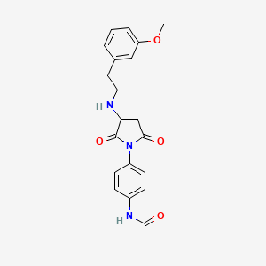 molecular formula C21H23N3O4 B4015813 N-[4-[3-[2-(3-methoxyphenyl)ethylamino]-2,5-dioxopyrrolidin-1-yl]phenyl]acetamide 
