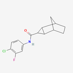 molecular formula C15H15ClFNO B4015907 N-(4-chloro-3-fluorophenyl)tricyclo[3.2.1.02,4]octane-3-carboxamide 