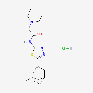 molecular formula C18H29ClN4OS B4015922 N-[5-(1-adamantyl)-1,3,4-thiadiazol-2-yl]-2-(diethylamino)acetamide;hydrochloride 