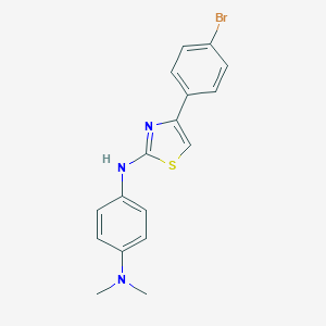 molecular formula C17H16BrN3S B401614 N~1~-[4-(4-bromophenyl)-1,3-thiazol-2-yl]-N~4~,N~4~-dimethyl-1,4-benzenediamine 