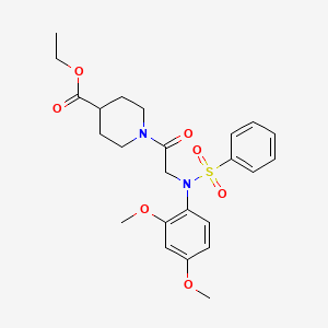 molecular formula C24H30N2O7S B4016163 ethyl 1-[2-[N-(benzenesulfonyl)-2,4-dimethoxyanilino]acetyl]piperidine-4-carboxylate 