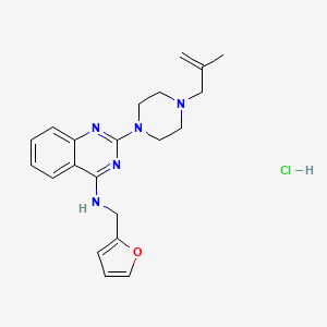molecular formula C21H26ClN5O B4016191 N-(furan-2-ylmethyl)-2-[4-(2-methylprop-2-enyl)piperazin-1-yl]quinazolin-4-amine;hydrochloride 