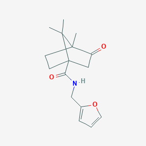molecular formula C16H21NO3 B4016240 N-(furan-2-ylmethyl)-4,7,7-trimethyl-3-oxobicyclo[2.2.1]heptane-1-carboxamide 