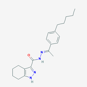 molecular formula C21H28N4O B401632 N'-[1-(4-pentylphenyl)ethylidene]-4,5,6,7-tetrahydro-1H-indazole-3-carbohydrazide 