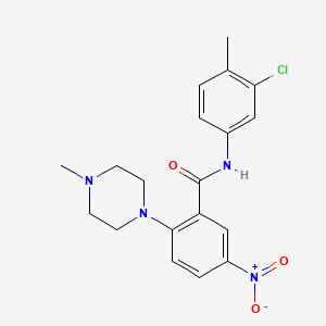 molecular formula C19H21ClN4O3 B4016329 N-(3-chloro-4-methylphenyl)-2-(4-methylpiperazin-1-yl)-5-nitrobenzamide 