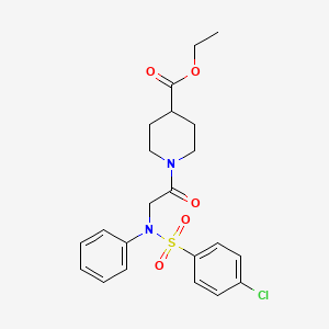 molecular formula C22H25ClN2O5S B4016402 ethyl 1-{N-[(4-chlorophenyl)sulfonyl]-N-phenylglycyl}piperidine-4-carboxylate 
