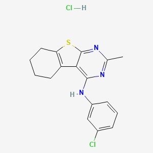 molecular formula C17H17Cl2N3S B4016407 N-(3-chlorophenyl)-2-methyl-5,6,7,8-tetrahydro-[1]benzothiolo[2,3-d]pyrimidin-4-amine;hydrochloride 