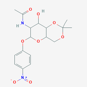 molecular formula C17H22N2O8 B4016472 N-[8-hydroxy-2,2-dimethyl-6-(4-nitrophenoxy)-4,4a,6,7,8,8a-hexahydropyrano[3,2-d][1,3]dioxin-7-yl]acetamide 