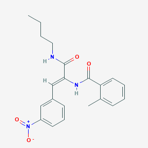 molecular formula C21H23N3O4 B4016503 N-[(Z)-3-(butylamino)-1-(3-nitrophenyl)-3-oxoprop-1-en-2-yl]-2-methylbenzamide 