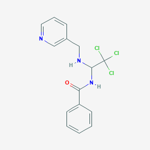 molecular formula C15H14Cl3N3O B401657 N-{2,2,2-trichloro-1-[(pyridin-3-ylmethyl)amino]ethyl}benzamide CAS No. 324069-26-3