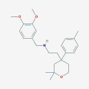 molecular formula C25H35NO3 B4016634 N-(3,4-dimethoxybenzyl)-2-[2,2-dimethyl-4-(4-methylphenyl)tetrahydro-2H-pyran-4-yl]ethanamine 