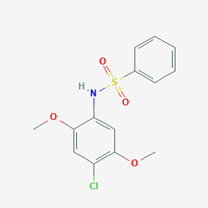 B401671 N-(4-chloro-2,5-dimethoxyphenyl)benzenesulfonamide CAS No. 160878-38-6