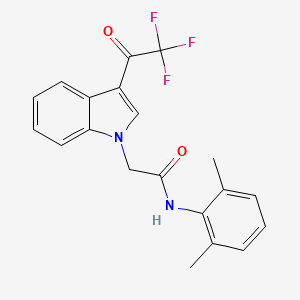 molecular formula C20H17F3N2O2 B4016803 N-(2,6-DIMETHYLPHENYL)-2-[3-(2,2,2-TRIFLUOROACETYL)-1H-INDOL-1-YL]ACETAMIDE 