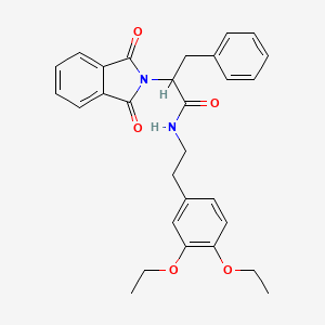 molecular formula C29H30N2O5 B4016853 N-[2-(3,4-diethoxyphenyl)ethyl]-2-(1,3-dioxoisoindol-2-yl)-3-phenylpropanamide 
