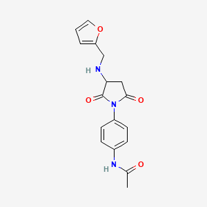molecular formula C17H17N3O4 B4016890 N-[4-[3-(furan-2-ylmethylamino)-2,5-dioxopyrrolidin-1-yl]phenyl]acetamide 