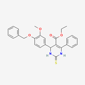 molecular formula C27H26N2O4S B4016895 ethyl 4-(3-methoxy-4-phenylmethoxyphenyl)-6-phenyl-2-sulfanylidene-3,4-dihydro-1H-pyrimidine-5-carboxylate 