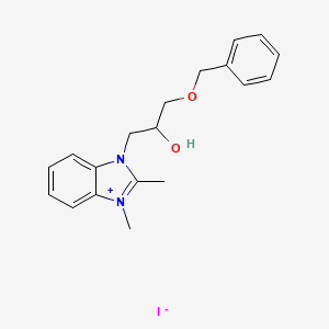 molecular formula C19H23IN2O2 B4016910 1-[3-(benzyloxy)-2-hydroxypropyl]-2,3-dimethyl-1H-3,1-benzimidazol-3-ium iodide 