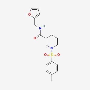 molecular formula C18H22N2O4S B4017028 1-(Toluene-4-sulfonyl)-piperidine-3-carboxylic acid (furan-2-ylmethyl)-amide 