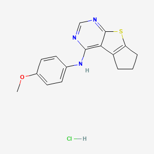 molecular formula C16H16ClN3OS B4017149 N-(4-methoxyphenyl)-7-thia-9,11-diazatricyclo[6.4.0.02,6]dodeca-1(12),2(6),8,10-tetraen-12-amine;hydrochloride 