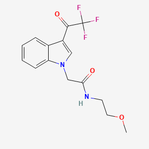 molecular formula C15H15F3N2O3 B4017168 N-(2-METHOXYETHYL)-2-[3-(2,2,2-TRIFLUOROACETYL)-1H-INDOL-1-YL]ACETAMIDE 