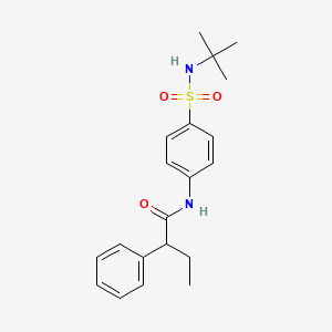 molecular formula C20H26N2O3S B4017194 N-[4-(tert-butylsulfamoyl)phenyl]-2-phenylbutanamide 