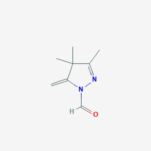 3,4,4-Trimethyl-5-methylidenepyrazole-1-carbaldehyde