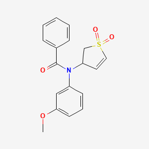molecular formula C18H17NO4S B4017307 N-(1,1-DIOXIDO-2,3-DIHYDRO-3-THIOPHENYL)-N-(3-METHOXYPHENYL)BENZAMIDE 