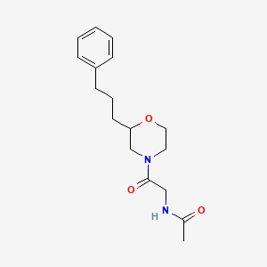 molecular formula C17H24N2O3 B4017335 N-[2-oxo-2-[2-(3-phenylpropyl)morpholin-4-yl]ethyl]acetamide 