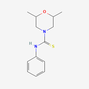 molecular formula C13H18N2OS B4017525 2,6-dimethyl-N-phenylmorpholine-4-carbothioamide CAS No. 138689-33-5