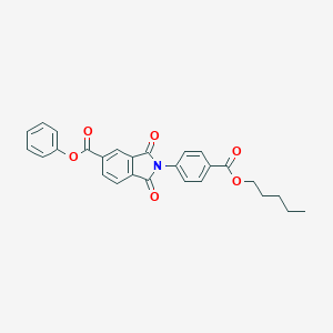 molecular formula C27H23NO6 B401753 PHENYL 1,3-DIOXO-2-{4-[(PENTYLOXY)CARBONYL]PHENYL}-2,3-DIHYDRO-1H-ISOINDOLE-5-CARBOXYLATE 