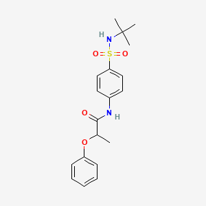 molecular formula C19H24N2O4S B4017539 N-[4-(tert-butylsulfamoyl)phenyl]-2-phenoxypropanamide 