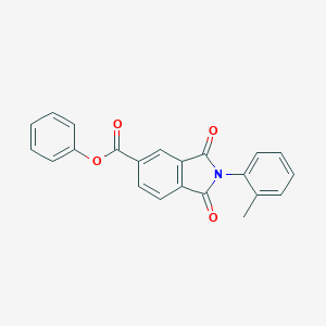 molecular formula C22H15NO4 B401755 Phenyl 2-(2-methylphenyl)-1,3-dioxoisoindole-5-carboxylate 