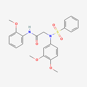 molecular formula C23H24N2O6S B4017636 N~2~-(3,4-dimethoxyphenyl)-N-(2-methoxyphenyl)-N~2~-(phenylsulfonyl)glycinamide 