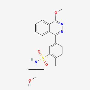 molecular formula C20H23N3O4S B4017722 N-(1-hydroxy-2-methylpropan-2-yl)-5-(4-methoxyphthalazin-1-yl)-2-methylbenzenesulfonamide 