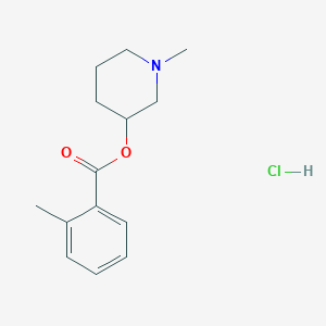 molecular formula C14H20ClNO2 B4017761 (1-Methylpiperidin-3-yl) 2-methylbenzoate;hydrochloride 