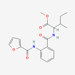 molecular formula C19H22N2O5 B4017890 Methyl 2-[[2-(furan-2-carbonylamino)benzoyl]amino]-3-methylpentanoate 