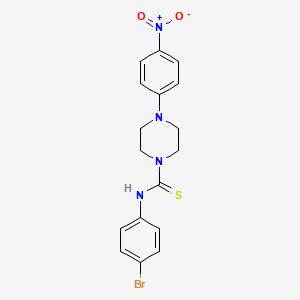 molecular formula C17H17BrN4O2S B4017983 N-(4-bromophenyl)-4-(4-nitrophenyl)piperazine-1-carbothioamide 