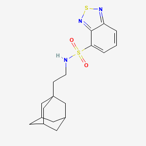 molecular formula C18H23N3O2S2 B4018010 N-[2-(ADAMANTAN-1-YL)ETHYL]-2,1,3-BENZOTHIADIAZOLE-4-SULFONAMIDE 