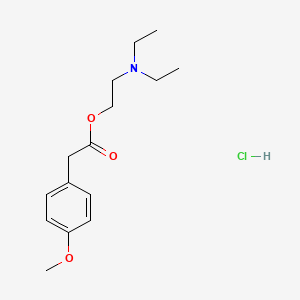 molecular formula C15H24ClNO3 B4018048 2-(Diethylamino)ethyl 2-(4-methoxyphenyl)acetate;hydrochloride 