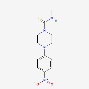 molecular formula C12H16N4O2S B4018064 N-methyl-4-(4-nitrophenyl)piperazine-1-carbothioamide 