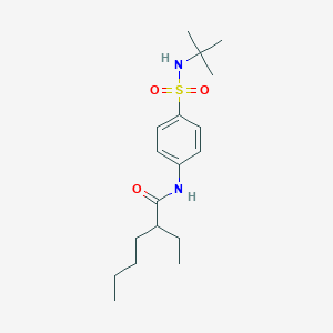 molecular formula C18H30N2O3S B4018154 N-[4-(tert-butylsulfamoyl)phenyl]-2-ethylhexanamide 