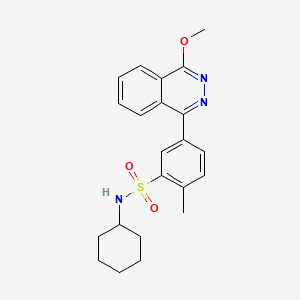 molecular formula C22H25N3O3S B4018225 N-cyclohexyl-5-(4-methoxyphthalazin-1-yl)-2-methylbenzenesulfonamide 